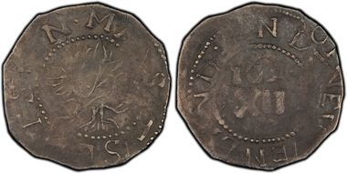 1652 Shilling Willow Tree VF25