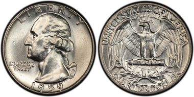 1959 25C MS66+