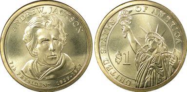 (2008) $1 Missing Edge Lettering Andrew Jackson - Satin Finish SP68