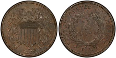 1869 2C MS64BN