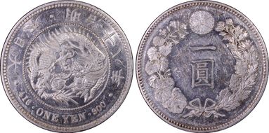 (1885) M18 1 Yen JNDA 01-10 AU55
