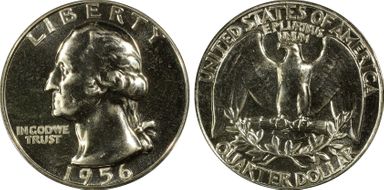 1956 25C FS-701, Reverse Die Gouge PR65