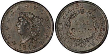 1818 1C N-10 MS63BN