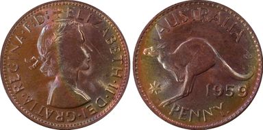 1959 Y. (p) 1D MS64RB