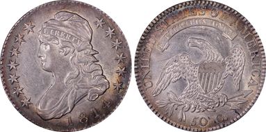 1814 50C Overton 109 AU55