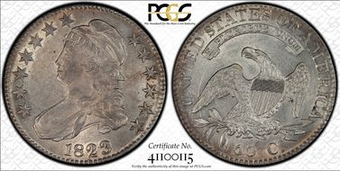 1823 50C O-110a, Ugly 3 AU58