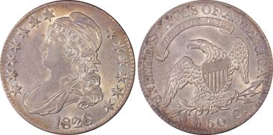 1826 50C O-106a AU55