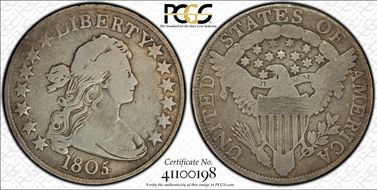 1805/4 50C Overton 101 N1