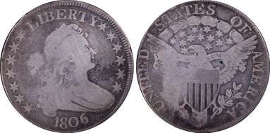 1806 50C O-118a, Pointed 6, Stem N1