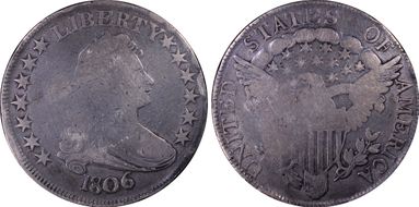 1806 50C O-119a, Pointed 6, Stem N1