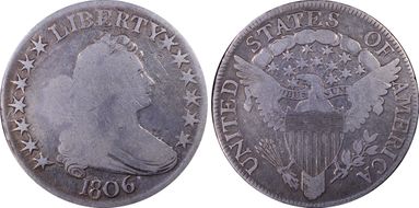 1806 50C O-121 Pointed 6, Stem N1