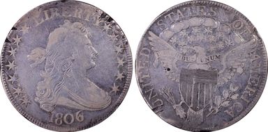 1806 50C O-122 Pointed 6, Stem N1