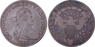 1806 50C Overton 125a Pointed 6, Stem N1