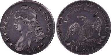 1814 50C O-105a Single Leaf XF40