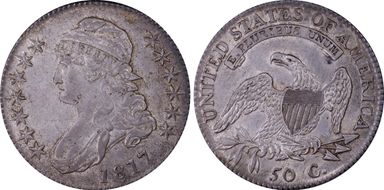 1817 50C Overton 111a AU53