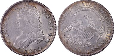 1820/19 50C O-102, Curl Base 2 AU50