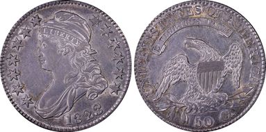 1823 50C O-101, Broken 3 AU50