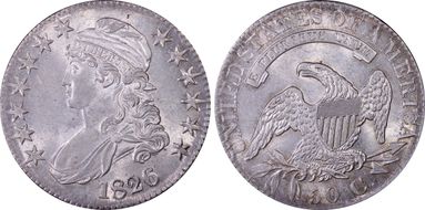 1826 50C O-117a AU58