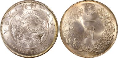 (1895) M28 1 Yen JNDA 01-10A MS66+