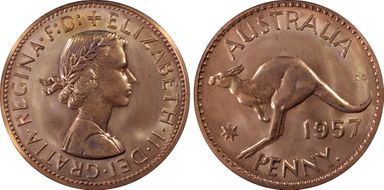 1957 Y. (p) 1D Matte PR66RD