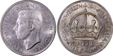 1938 Crown KM-34  Ag MS62