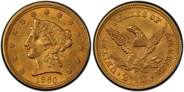 1860 $2.50 Old Reverse MS61