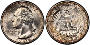 1943 25C DDO FS-101 MS65+