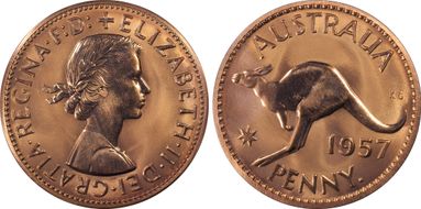 1957 Y. (p) 1D Matte PR65RD