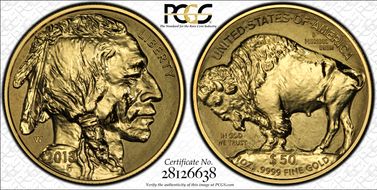 2013-W $50 American Buffalo Rev PR 100th Anniversary .9999 Fine Gold PR69