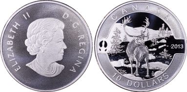 2013 $10 Caribou Matte PR69DCAM