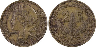 1924 2 Fr Lec-10 AU55