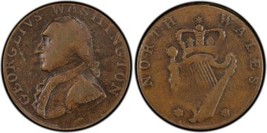 (1795) 1/2 P North Wales, Plain Edge XF45BN