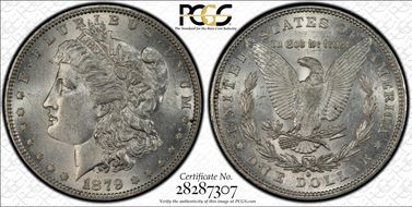 1879-O $1 VAM 4 O/Horizontal O AU58