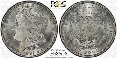 1891 $1 MS65