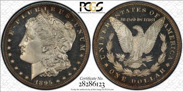 1895 $1 PR67DCAM