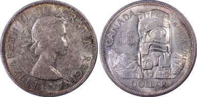 1958 S$1 British Columbia MS64