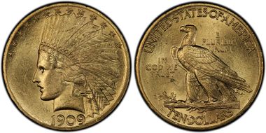 1909 $10 AU58