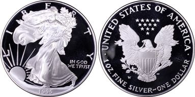 1995-W $1 Silver Eagle PR69DCAM