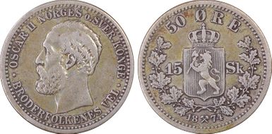 1874 50 Øre VF25