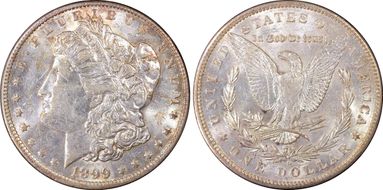 1899-O $1 VAM 4 Micro O AU58