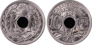 1921 10C Gad-286 F-138 MS67