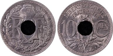 1924 10C Gad-286 F-138 Poissy MS66+