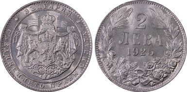 1925 2 Leva KM-38 Brussels MS66