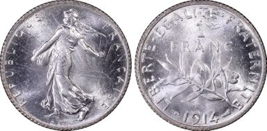 1914 1 Fr Gad-467 F-217 MS66