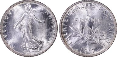 1917 1 Fr Gad-467 F-217 MS66