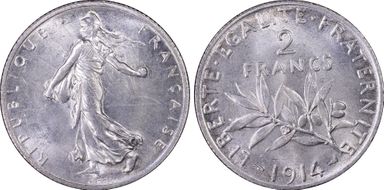 1914 2 Fr Gad-532 F-266 MS65