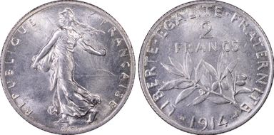 1914 2 Fr Gad-532 F-266 MS65