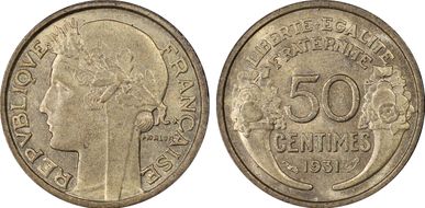 1931 50C Avec fruit Gad-423 F-192 MS65