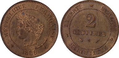 1888-A 2C Gad-105 F-109 MS64RB