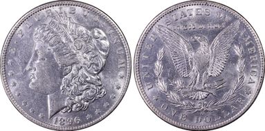1896-O $1 AU58